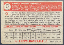 Load image into Gallery viewer, 1952 Topps Baseball Bob Kennedy #77 Cleveland Indians MLB Trading Card Vintage