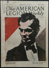 Load image into Gallery viewer, 1922 Vtg American Legion Weekly Magazine Cover Story President Abraham Lincoln