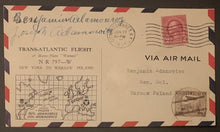 Load image into Gallery viewer, 1934 Air Mail Cover Autographed Signed Pilots Adamowicz Brothers NYC To Poland