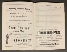 Load image into Gallery viewer, 1962 Vintage Lorain County Speedway Modified Hard Top Stock Car Racing Program