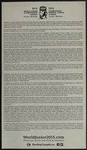 Load image into Gallery viewer, 2015 IIHF World Junior Hockey Championships Ticket Switzerland Russia Toronto