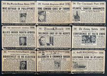 Load image into Gallery viewer, 1954 Vintage Topps Scoop 47 Card Starter Set Historic Moments + Headlines