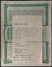Load image into Gallery viewer, 1926 Base-O-Lite Products Ltd Canada Stock Certificate Vintage