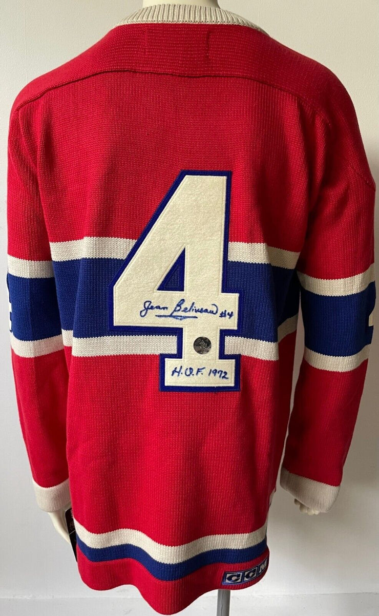 Jean Beliveau Autographed Montreal Canadiens CCM NHL Hockey Jersey COA Glory Days Sports