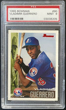 Load image into Gallery viewer, 1995 MLB Baseball Montreal Expos Vladimir Guerrero Bowman Rookie Card PSA 9 MINT