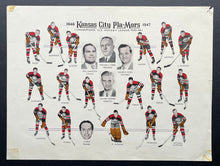 Load image into Gallery viewer, 1946-47 US Hockey League Team Photo Kansas City Pla-Mors NHL Plater Bill Gadsby