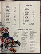 Load image into Gallery viewer, 1973 WHA Hockey Game Program Toronto Toros Houston Aeros Varsity Arena Howe