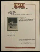 Load image into Gallery viewer, 1938 NHL Hockey Vintage Photo New York Americans Hall of Famer Nels Stewart LOA