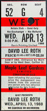 Load image into Gallery viewer, Unused 1988 Maple Leaf Gardens David Lee Roth Concert Ticket Toronto Rock VTG
