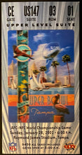 Load image into Gallery viewer, 2001 NFL Football Super Bowl XXXV Ticket Baltimore Ravens Beat New York Giants