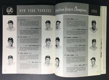 Load image into Gallery viewer, 1958 World Series Baseball Program Milwaukee Braves vs New York Yankees MLB
