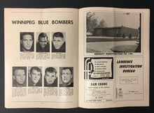 Load image into Gallery viewer, 1962 CFL Football Program Hamilton Tiger-Cats Vs Winnipeg Blue Bombers