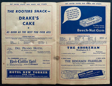 Load image into Gallery viewer, 1942 New York Yankees MLB Baseball Program vs Philadelphia Athletics DiMaggio