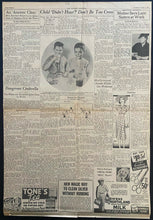Load image into Gallery viewer, 1938 Des Moines Newspaper Page Promoting Upcoming Max Schmeling Joe Louis Fight