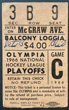 Load image into Gallery viewer, 1966 Detroit Olympia NHL Playoff Hockey Program + Ticket Game 6 Stanley Cup