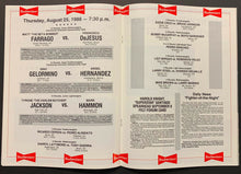Load image into Gallery viewer, 1988 Madison Square Garden Boxing Program Farrago vs DeJesus + Tyson Article