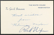 Load image into Gallery viewer, Richard+Patricia Nixon Signed White House Calling Card American Former President