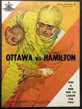 Load image into Gallery viewer, 1964 CFL Football Program Ottawa Rough Riders vs Hamilton Tiger-Cats Unscored