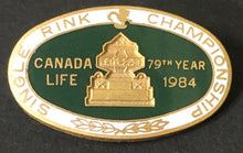 Load image into Gallery viewer, 1984 Figure Skating Championship Lapel Pin Canada Life Single Rink