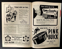 Load image into Gallery viewer, 1959 Maple Leaf Gardens New York Rangers Leafs VTG HKY Program Ron Stewart