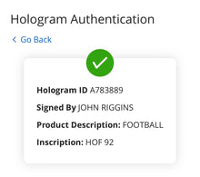 Load image into Gallery viewer, John Riggins Autographed Wilson Football Signed Washington Redskins HOF Fanatics