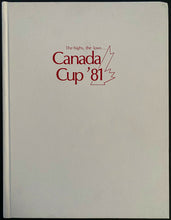Load image into Gallery viewer, 1981 Canada Cup Hard Cover Hockey Book Gretzky's 1st + Many Photos Inside