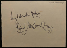 Load image into Gallery viewer, Signed English Actor Filmmaker Richard Attenborough Autograph From Album LOA