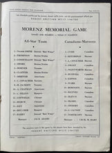 Load image into Gallery viewer, 1937 NHL All-Star Game Howie Morenz Memorial Program + Ticket Montreal Forum