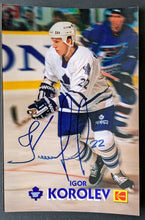 Load image into Gallery viewer, Igor Korolev Autographed Toronto Maple Leafs NHL Signed Hockey Photo Goalie 4x6