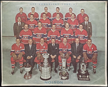 Load image into Gallery viewer, Montreal Canadiens 1960-61 Team Photo NHL Hockey Molson Issued Champs Trophies