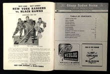 Load image into Gallery viewer, 1950 Chicago Stadium Hockey Program Boston Bruins vs Chicago Blackhawks NHL
