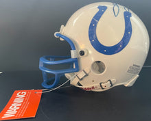Load image into Gallery viewer, Johnny Unitas Lenny Moore Autographed Signed Colts Mini Helmet NFL Beckett LOA