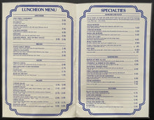 Load image into Gallery viewer, Don Cherry Autographed Menu His 1st Bar Hamilton Signed NHL Hockey Blue Vintage