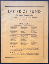 Load image into Gallery viewer, 1937 Indy 500 25th Anniversary Program + Lap Scorecard Wilbur Shaw Indianapolis