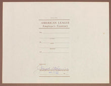 Load image into Gallery viewer, 1967 Kansas City Athletics Season Contract MLB Baseball Coach Wes Stock Signed