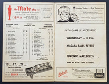 Load image into Gallery viewer, 1964 Maple Leaf Gardens OHA Major Jr A Program Toronto vs Niagara Falls Flyers