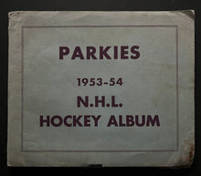Load image into Gallery viewer, 1953-54 Parkhurst Hockey Card Album Terry Sawchuk Included Inside Vintage NHL