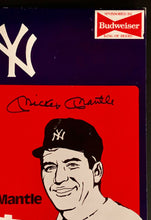 Load image into Gallery viewer, 1980's Mickey Mantle Autographed Signed Budweiser Point Of Sale Sign JSA LOA
