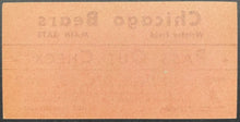 Load image into Gallery viewer, 1963 Wrigley Field Football Pass Out Check Ticket Chicago Bears vs Lions NFL VTG