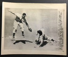 Load image into Gallery viewer, 1950 Cleveland Stadium Associated Press Photo Joe Gordon Jim Hegan New York