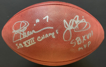 Load image into Gallery viewer, Joe Theismann + Riggins Autographed Super Bowl Duke Wilson NFL Football Fanatics