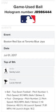 Load image into Gallery viewer, 2017 MLB Game Used Ball Leather Bracelet Toronto Blue Jays Canada Day MLB Holo