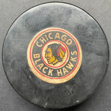 Load image into Gallery viewer, 1970s NHL Converse Vintage Game Used Official Chicago Blackhawks Art Ross Puck