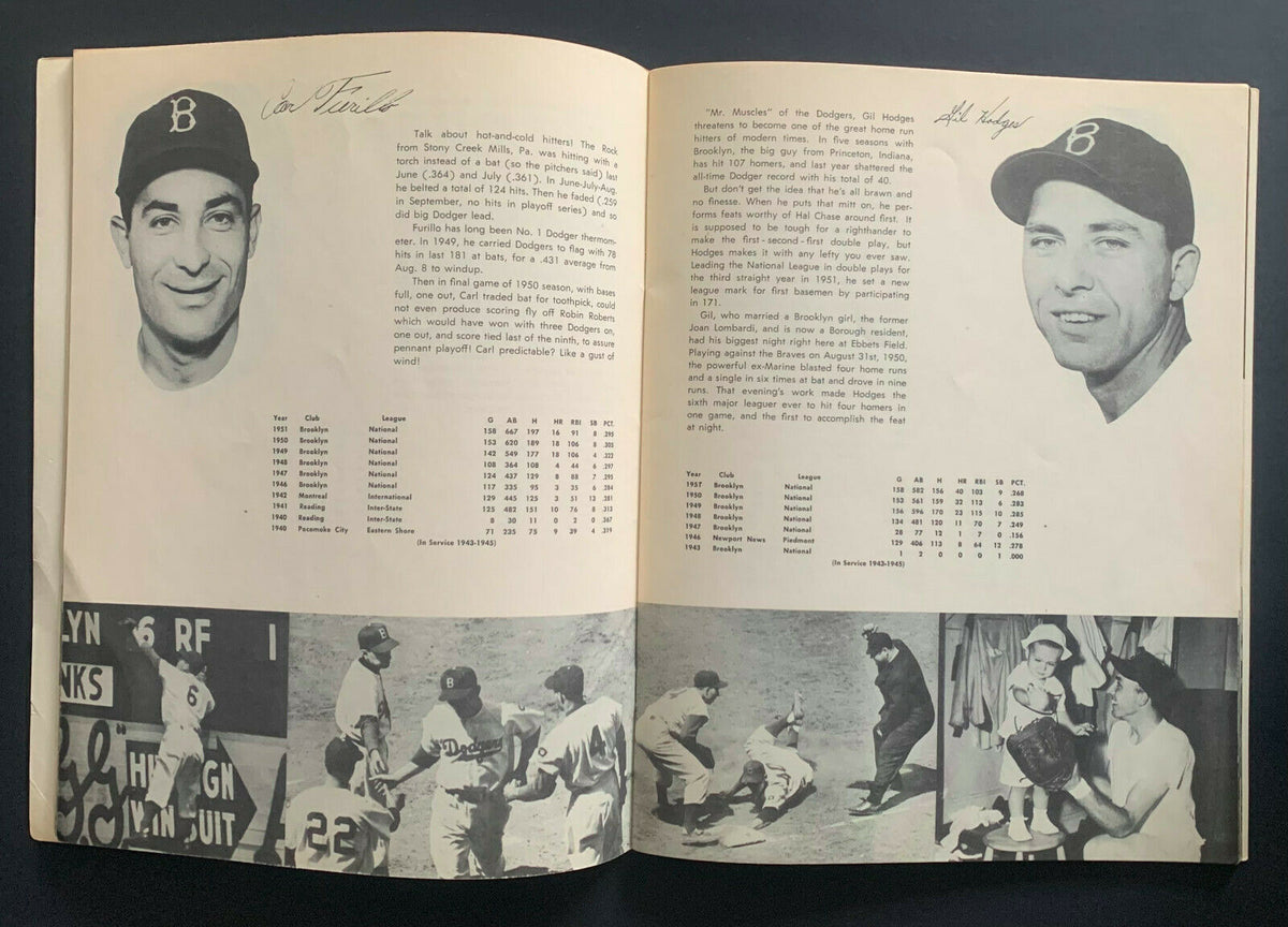 1952 Brooklyn Dodgers MLB Baseball Yearbook Vintage Jackie Robinson ...