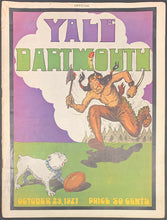 Load image into Gallery viewer, October 29th 1927 Yale Bowl Football Program Yale vs Dartmouth Great Cover VTG
