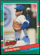 Load image into Gallery viewer, 1990 Vintage MLB Texas Rangers Nolan Ryan 300th Win Ticket Stub Card Certificate