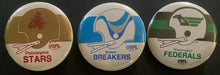 Load image into Gallery viewer, 19 Different United States Football League 1.25" Pinbacks USFL Vintage Buttons