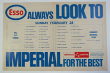 Load image into Gallery viewer, 1965 Maple Leaf Gardens NHL Old-Timers vs Team Canada Lineup Sheet + Ticket Stub