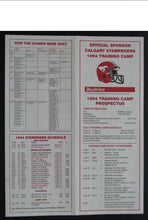 Load image into Gallery viewer, 1994 Official Calgary Stampeders Training Camp Guide CFL Football - Doug Flutie