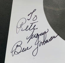 Load image into Gallery viewer, Autographed Ben Johnson Signed B&W Photo Hollywood Rodeo Cowboy JSA Actor